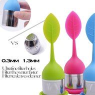 Tea Infuser, Olmesar 3-Pack Silicone Loose Leaf Strainer Handle With Stainless Steel Cylindrical Silicone Leaf... N5