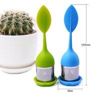 Tea Infuser, Olmesar 3-Pack Silicone Loose Leaf Strainer Handle With Stainless Steel Cylindrical Silicone Leaf... N6