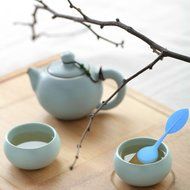 Tea Infuser, Olmesar 3-Pack Silicone Loose Leaf Strainer Handle With Stainless Steel Cylindrical Silicone Leaf... N7