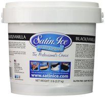 Satin Ice Black/Vanilla Rolled Fondant, 5 lb Tub N5