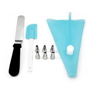 10-Pieces Pastry and Cake Decorating Kit Perfect for Decorating Cupcakes, Cakes, or Pastries - Includes 6 Frosting... N3