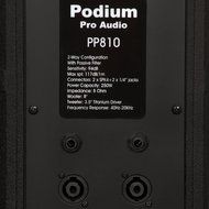 Podium Pro Studio ABS Speaker 8" Two Way Pro Audio Monitor and Stand DJ Set for PA Home or Karaoke PP8101SET1 N5