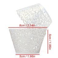 UNIQLED Filigree Artistic Bake Cake Paper Cups Little Vine Lace Laser Cut Liner Cupcake Wrappers Baking Cup Muffin... N16