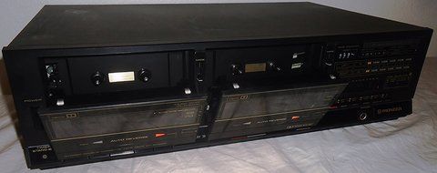 Pioneer Stereo Dual Cassette Tape Deck CT-1280WR - Auto Reverse - Japan 1986 N6