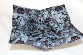 Microwave Bowl Cozy Bowl Potholder Reversible Halloween Owls N3