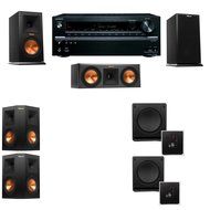 Klipsch RP-150M-E Monitor Speaker 5.2 SW-112 Onkyo TX-NR636