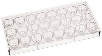 Fat Daddio's Embossed Heart Polycarbonate Candy Mold, 24-Piece Tray