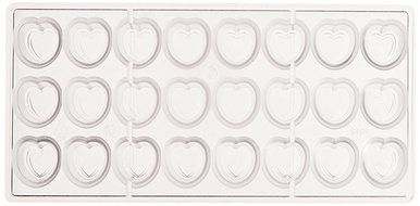 Fat Daddio's Embossed Heart Polycarbonate Candy Mold, 24-Piece Tray N2