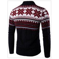 Laimeng,Men 's Knitting wool Hooded Nail Wind Neck Sweater Jacket Blouse (M, Dark Gray) N5
