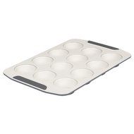 Viking Culinary Ceramic Non-Stick Bakeware Muffin Pan, 12 Cup, Cream/Gray N2