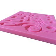 LYNCH Different Music Note Shape Silicone Fondant Mold Bakeware DIY Cake Tools,Pink N8