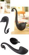 Crazydeal Cute Swan Shape Partical charming Creative Colander Tea Strainer Teaspoon Infuser Filter