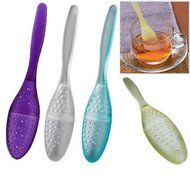 Foxnovo Cute Tadpole Shaped Plastic Teaspoon Tea Strainer Tea Infuser Filter (Random Color) N2