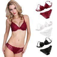 Underwear Suit Lace Bra , PHOTNO Women Push Up Lace Padded Bra Set Embroidery Underwear N13