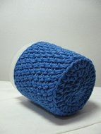 Handmade Crochet Blue Ice Cream Pint Cozy N4