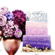 Sugar Yeti Made In USA Personalized Wedding Cake Topper Sr Heart Sra With Date #55 Gold Mirror N5
