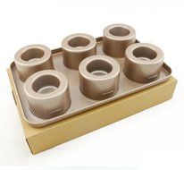 Professional Bowl Maker 6 Cup Cake Pan, 3 Layer Non-stick Surface, 2 Sides Can Be Used N4
