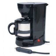 Road Pro 12-Volt Quick Cup Coffee Maker w/ 16oz Metal Cafe