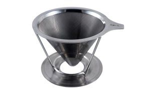 Coffee Cone Stainless Steel Pour Over Coffee Maker, Micro Filter Coffee Dripper and Brewer N3