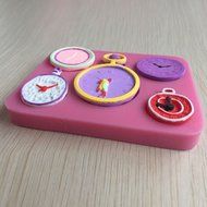 HORIEN Different Kinds Of Clock And Watch Shape 3D Silicone Cake Mold N3