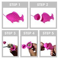 Bangerdei Colorful Fish Fishing Tea Infuser Diffuser Loose Tea Leaf Strainers Random Color N2