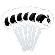 Set of 6 Cupcake Picks Toppers Decoration Animals - Sloth Face N8
