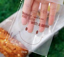 100 PCS Lovely Cute Bowknot OPP Self Adhesive Cookie Bakery Candy Biscuit Roasting Treat Gift DIY Plastic Bag... N33