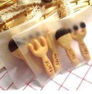 100 PCS Lovely Cute Bowknot OPP Self Adhesive Cookie Bakery Candy Biscuit Roasting Treat Gift DIY Plastic Bag... N40