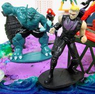 20 Piece AVENGERS &amp; FRIENDS SUPER HERO Birthday Cake Topper Set Featuring Avenger Super Hero Crew Characters and... N5