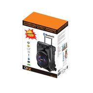 QFX PBX-31151 Rechargeable Powered Speaker w/Bluetooth/FM/USB/TF/AUX-In N2