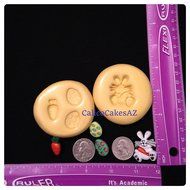 4 Piece Easter Fondant Mold Set Chocolate Candy Gumpaste Soap Resin Clay Bunny Carrot Egg