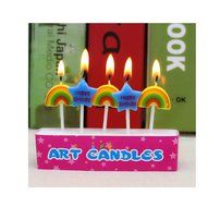 ADELEWAYS Cartoon Animal Party Candles Cake Cupcake Decoration Rainbow Set of 5 pcs