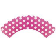 AllyDrew Standard Size Polka Dots Cupcake Wrappers (Set of 20), Orange N19