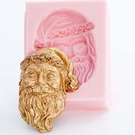 Santa Face Silicone Mold Food Safe Fondant, Chocolate, Candy, Resin, Polymer Clay, Soap, Wax, Jewelry, Craft Mold... N4