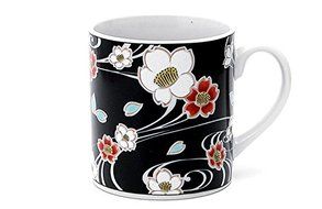 Kutani Pottery Ground Running Water Cherry Blossoms Mug Cup From Japan Sk-240 N2