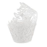 Aiyaya Filigree Artistic Muffin Case Cupcake Paper Cup Liners Little Vine Lace Laser Cupcake Wrappers for Wedding... N11