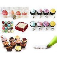 Thiroom Piping Tips 52pcs Stainless Steel Cake Decorating Tips Set DIY Icing Piping Nozzles with Flower Nail Coupler... N3