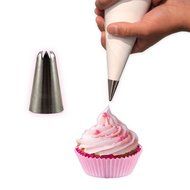 Thiroom Piping Tips 52pcs Stainless Steel Cake Decorating Tips Set DIY Icing Piping Nozzles with Flower Nail Coupler... N4