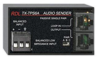 RDL TX TPS6A Audio Sender Passive Single Pair, Single 4 dBu Low Impedance Balanced Audio Input