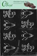 Cybrtrayd K023 Spaceman and Rockets Chocolate Candy Mold with Exclusive Cybrtrayd Copyrighted Chocolate Molding...