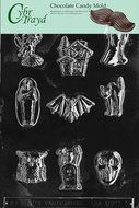 Cybrtrayd H002 Halloween Chocolate Candy Mold, Assorted with House
