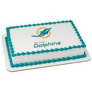 Miami Dolphins Licensed Edible Cake Topper #35398