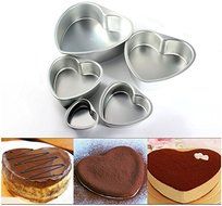 UniversalD Aluminium Heart Shaped Fondant Cake Mold Chocolate Mould Wedding Gift Heart Springform Pan Bakeware...