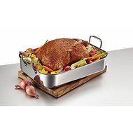 Anolon&reg; Tri-Ply Clad Stainless Steel 17-Inch x 12.5-Inch Rectangular Roaster with Nonstick Rack N2
