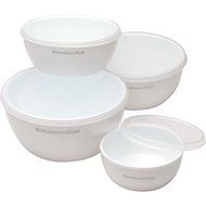 KitchenAid Cooks White Prep Bowls, Set of 4