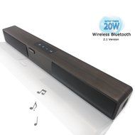 Wooden Mini TV Soundbar, LONPOO 800B 20W Bluetooth Sound bar Subwoofer with Touch Pannel USB AUX(Black) N11