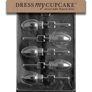 Dress My Cupcake DMCC439 Chocolate Candy Mold, Christmas Bulb Lollipop, Christmas