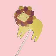 Skylove Set of 24 Pieces Cute Animals Giraffe Elephant Lion Zebra Dinosaurs Dessert Muffin Cupcake Toppers for... N7