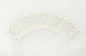HUAL Cupcake Wrappers 50 Filigree Artistic Bake Cake Paper Cups LOVE Lace Laser Cut Liner Baking Cup Muffin Case... N8
