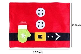 D-Foxes 10PC Santa Claus Christmas Drawstring Red Wine Bottle Cover Bags Dinner Party Table Decor Xmas Gift N14